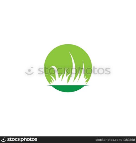 Grass logo vector template illustration design