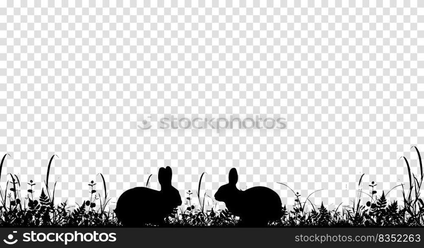 Grass natural silhouette as background. Vector illustration