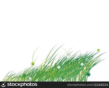 Grass silhouette green, summer background