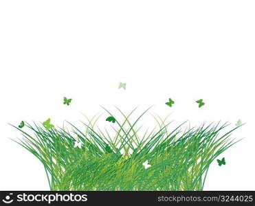 Grass silhouette green, summer background