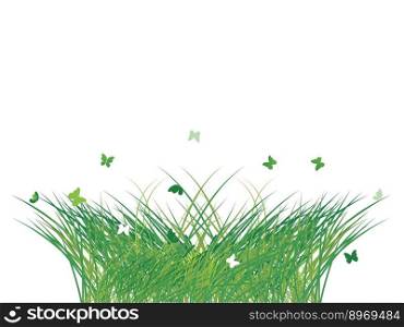 Grass silhouette vector image