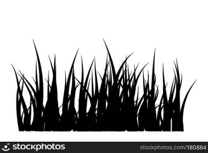 Grass silhouette vector symbol icon design. Beautiful illustration isolated on white background