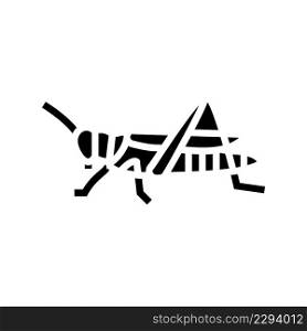 grasshopper insect glyph icon vector. grasshopper insect sign. isolated contour symbol black illustration. grasshopper insect glyph icon vector illustration