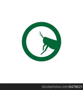 grasshopper logo illustration design vector