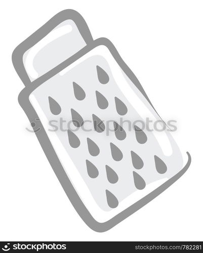 Grater drawing, illustration, vector on white background.