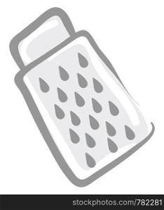 Grater drawing, illustration, vector on white background.