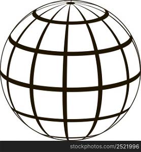 Graticule globe Meridian parallel field lines surface template graticule