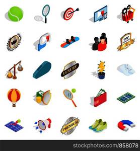 Gratification icons set. Isometric set of 25 gratification vector icons for web isolated on white background. Gratification icons set, isometric style