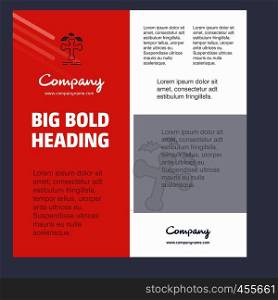 Grave Business Company Poster Template. with place for text and images. vector background