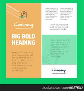 Grave Business Company Poster Template. with place for text and images. vector background