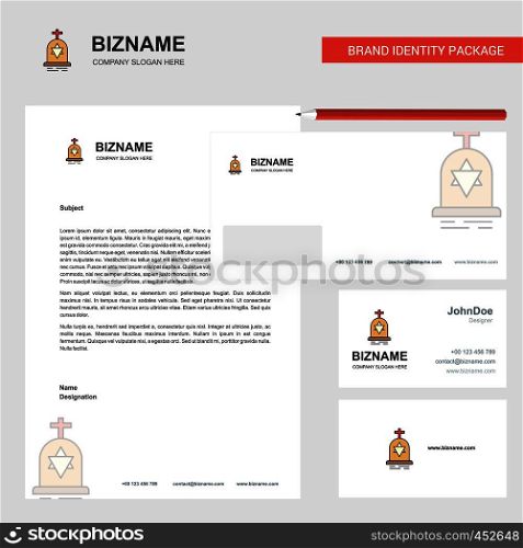 Grave Business Letterhead, Envelope and visiting Card Design vector template