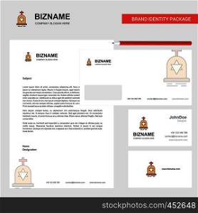 Grave Business Letterhead, Envelope and visiting Card Design vector template