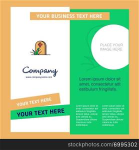 Grave Company Brochure Template. Vector Busienss Template