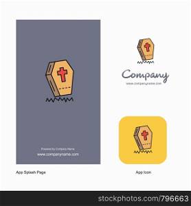 Grave Company Logo App Icon and Splash Page Design. Creative Business App Design Elements