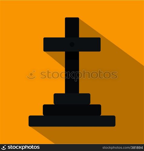 Grave icon. Flat illustration of grave vector icon for web. Grave icon, flat style