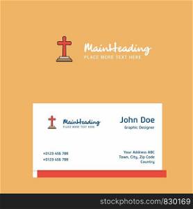 Grave logo Design with business card template. Elegant corporate identity. - Vector