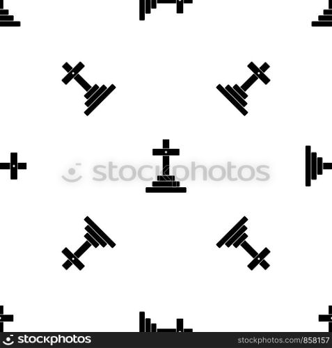 Grave pattern repeat seamless in black color for any design. Vector geometric illustration. Grave pattern seamless black
