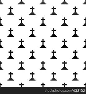Grave pattern seamless in simple style vector illustration. Grave pattern vector