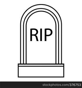 Grave RIP icon. Outline illustration of grave RIP vector icon for web. Grave RIP icon, outline style