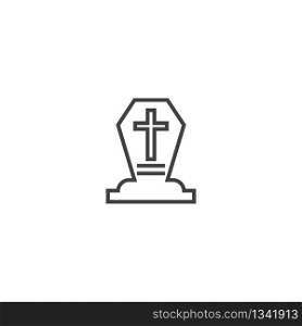 Gravestone Logo Template vector symbol nature