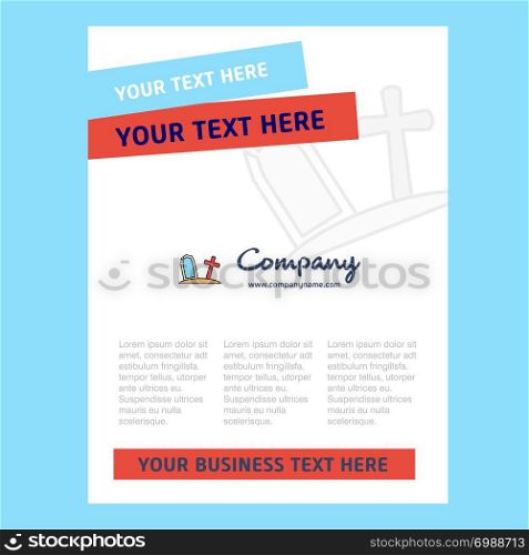 Graveyard Title Page Design for Company profile ,annual report, presentations, leaflet, Brochure Vector Background