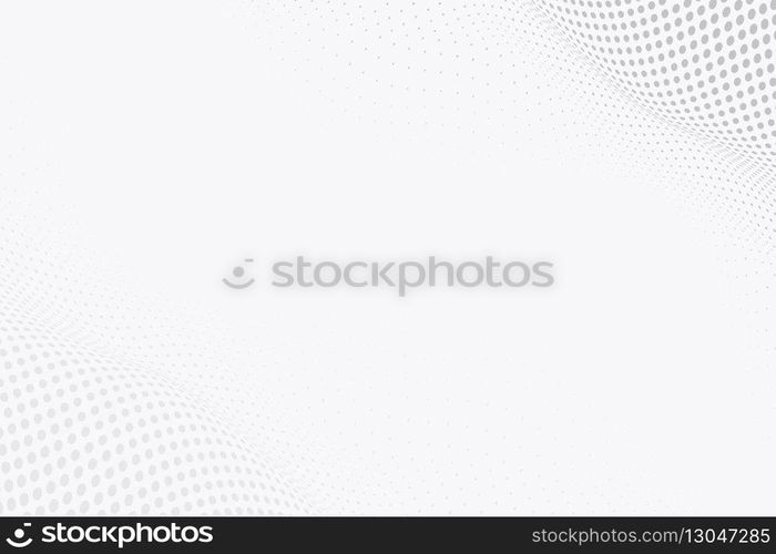 Gray abstract wireframe vector technology background
