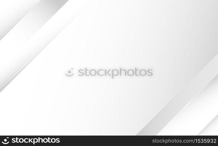 Gray and white color oblique lines modern tech subtle abstract background vector