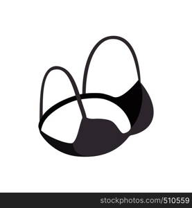 Gray bra icon in isometric 3d style on a white background. Gray bra icon, isometric 3d style