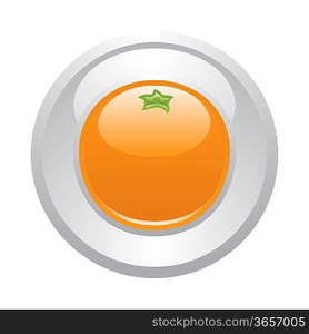 Gray button Orange, vector