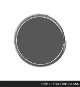 Gray circle icon. Abstract ink sign. Paint brush picture. Realistic freehand art. Vector illustration. Stock image. EPS 10.. Gray circle icon. Abstract ink sign. Paint brush picture. Realistic freehand art. Vector illustration. Stock image.