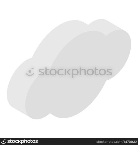 Gray cloud icon. Isometric of gray cloud vector icon for web design isolated on white background. Gray cloud icon, isometric style