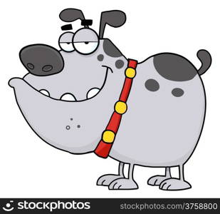 Gray Dog Cartoon Character