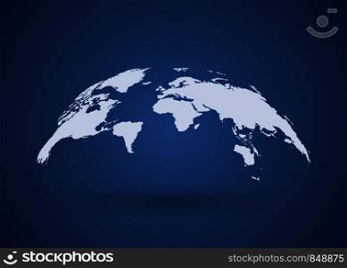 Gray Earth Map. World Map. Wold Map Vector illustration. Gray Globe Earth Map. World Map. Wold Map Vector