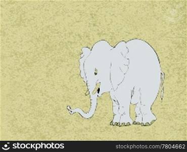 gray elephant on grunge background