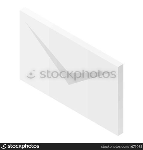 Gray envelope icon. Isometric of gray envelope vector icon for web design isolated on white background. Gray envelope icon, isometric style