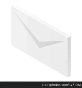 Gray envelope icon. Isometric of gray envelope vector icon for web design isolated on white background. Gray envelope icon, isometric style