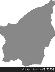 Gray flat blank vector map of the Republic of SAN MARINO