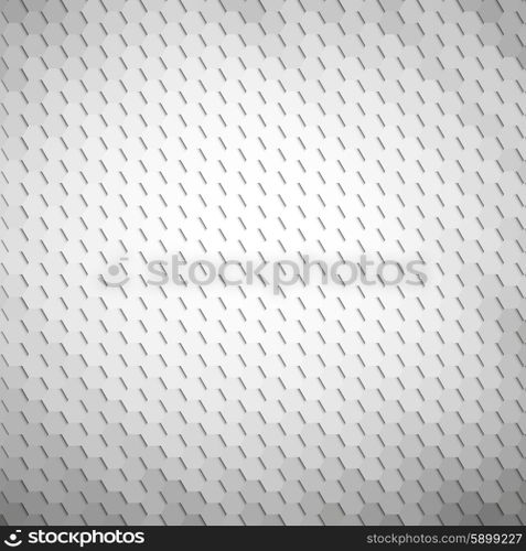 Gray geometric background, abstract hexagonal pattern vector.