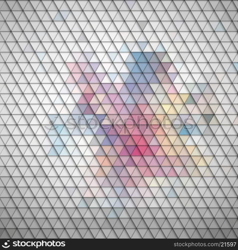 Gray geometric background, abstract triangle pattern vector.
