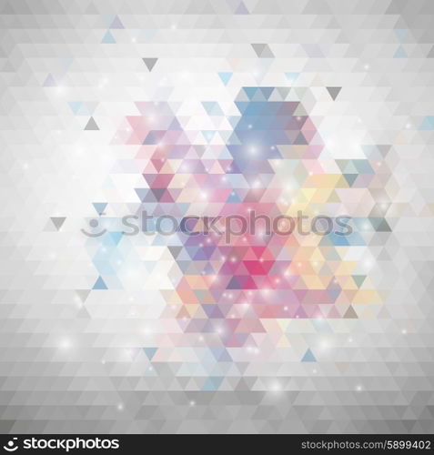 Gray geometric background, abstract triangle pattern vector.
