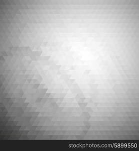 Gray geometric background, abstract triangle pattern vector.