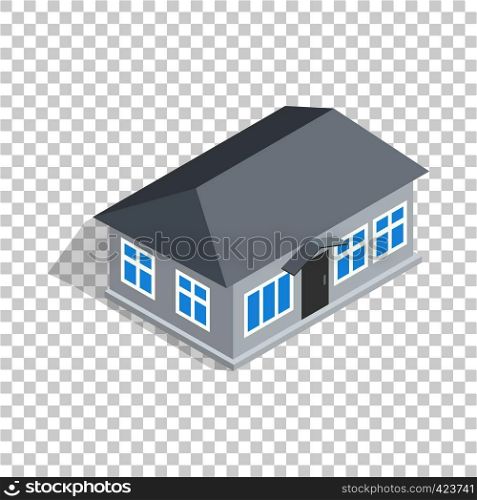 Gray house isometric icon 3d on a transparent background vector illustration. Gray house isometric icon