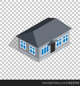 Gray house isometric icon 3d on a transparent background vector illustration. Gray house isometric icon