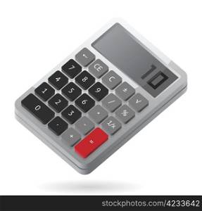 Gray isometric calculator. Vector illustration.