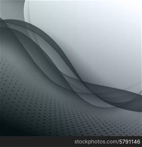 Gray lines vector background for brochure design. Abstract colorful vector background