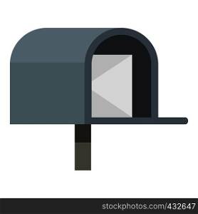 Gray mailbox icon flat isolated on white background vector illustration. Gray mailbox icon isolated
