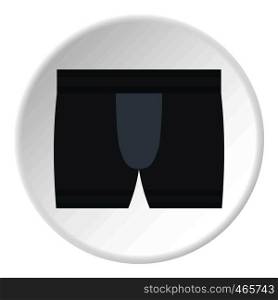 Gray male underwear icon in flat circle isolated on white background vector illustration for web. Gray male underwear icon circle