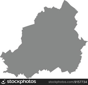 Gray map of LA LOUVIERE, BELGIUM