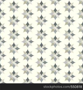 Gray modern classic bloom seamless pattern. Abstract blossom style for graphic and retro design.