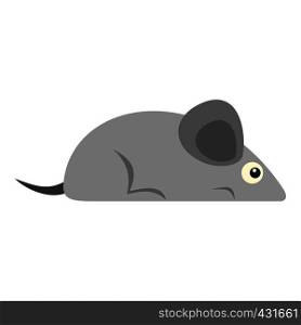 Gray mouse icon flat isolated on white background vector illustration. Gray mouse icon isolated